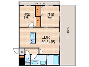 ＭＥＳＳＡＧＥ苦楽園三番町の物件間取画像